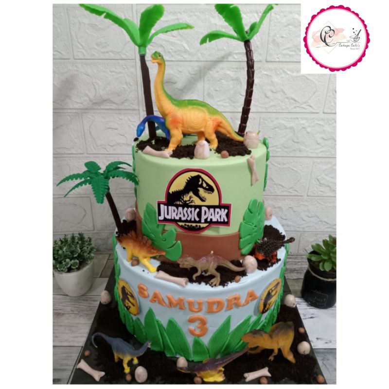 Kue Ulang Tahun Dinosaurus / Dinosaurus Cake / Kue Ultah Jurrasic Park