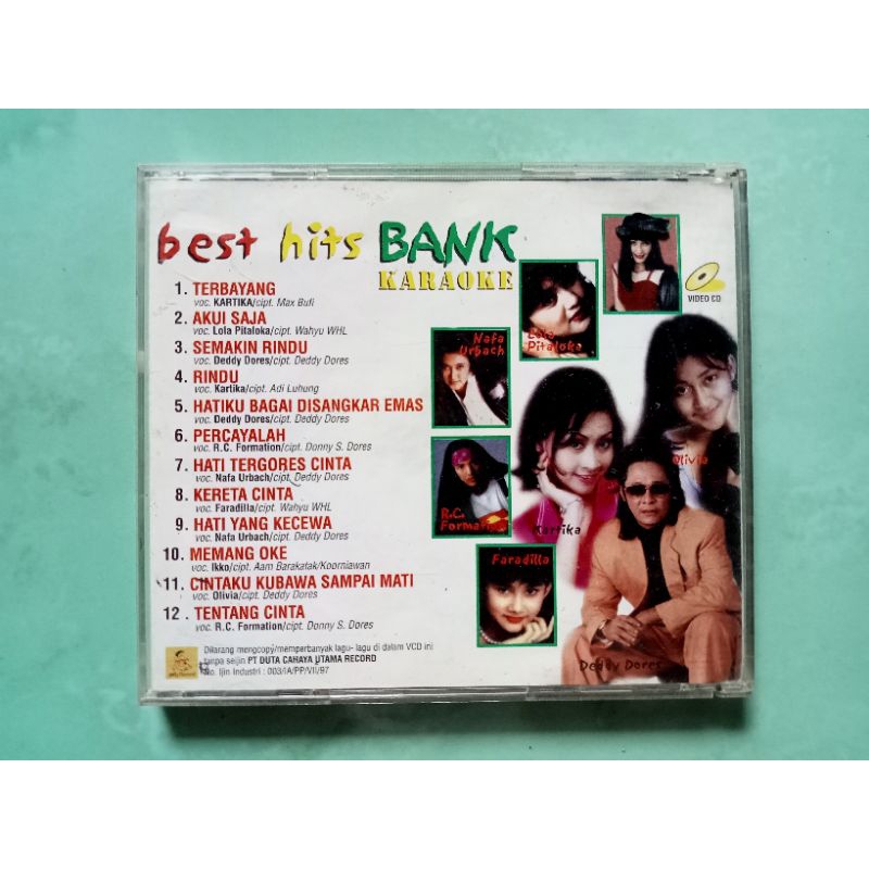 VCD Musik Best Hits Bank Karaoke