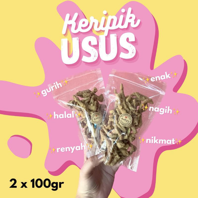 

Keripik Usus Ayam Asli 2 x 100gr