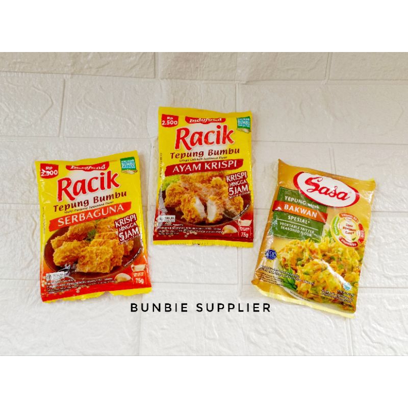 

Tepung Bumbu Racik Indofood 75gr / Tepung Bumbu Sasa 90gr