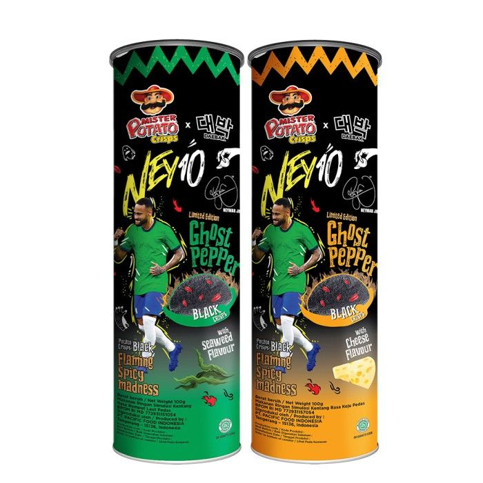 

2Xbtygneal Sakha Snack ) Mister Potato Crisps 106Gr Ghost Pepper Seawed Sapi Panggang Camilan