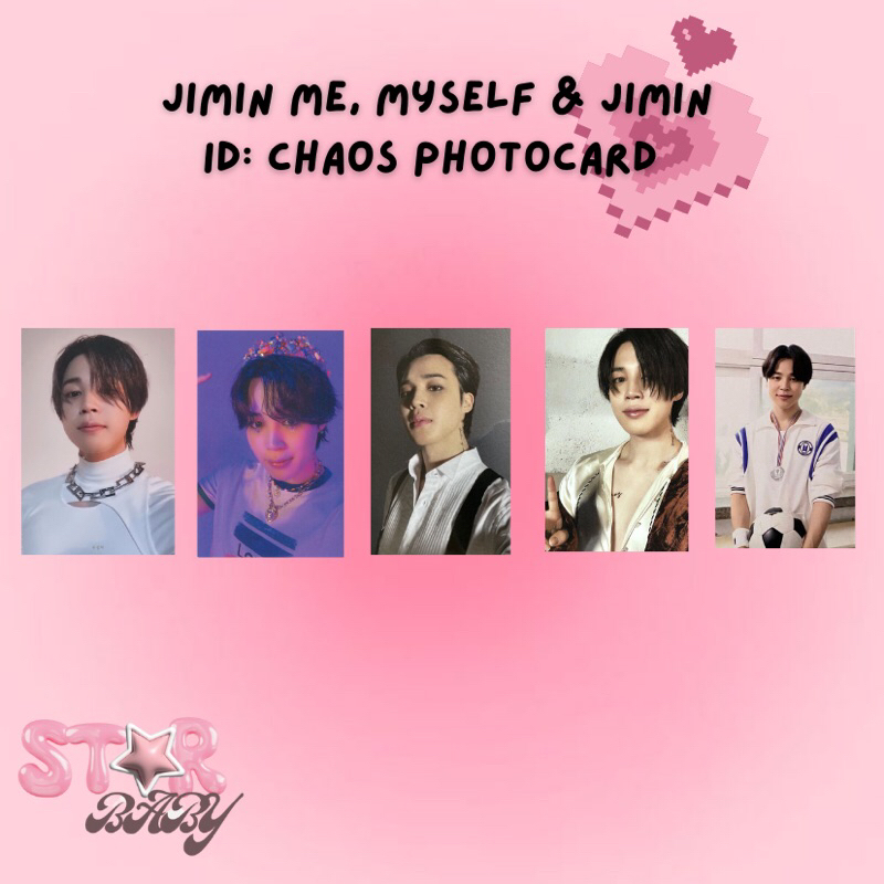 [stvrbaby] PHOTOCARD JIMIN BTS PHTOBOOK ME MYSELF ID:CHAOS CROWN  [baca deskripsi]