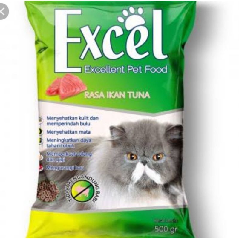 makanan kucing excel 500gr