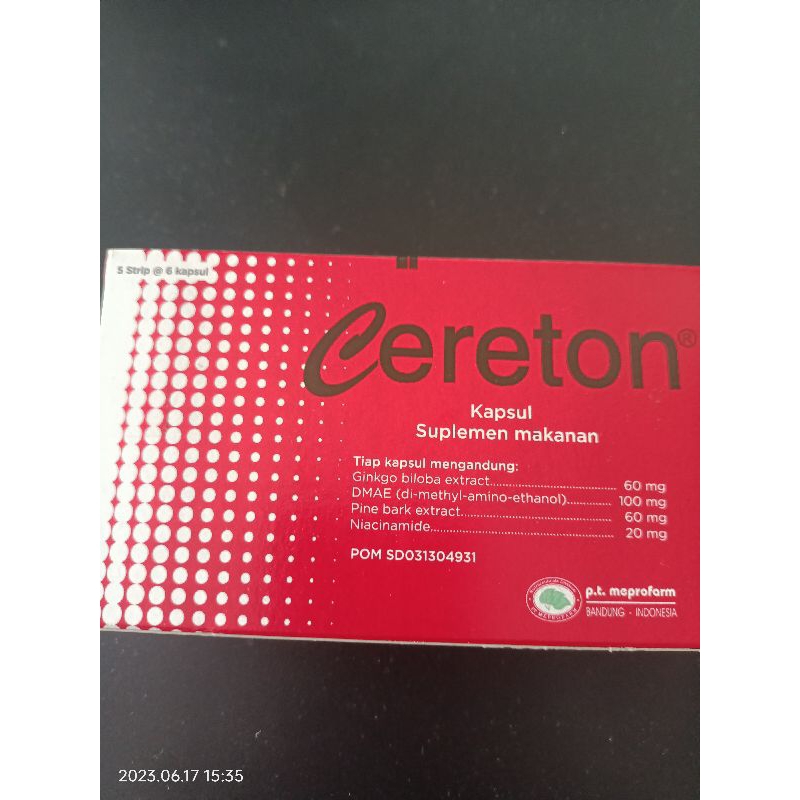 cereton suplemen sirkulasi darah/box isi 30 kapsul
