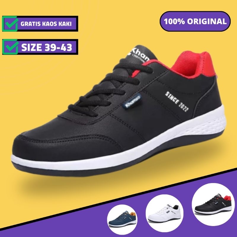 Sepatu Sneaker Hitam Pria Sepatu Olahraga Hitam Sepatu Sport Pria