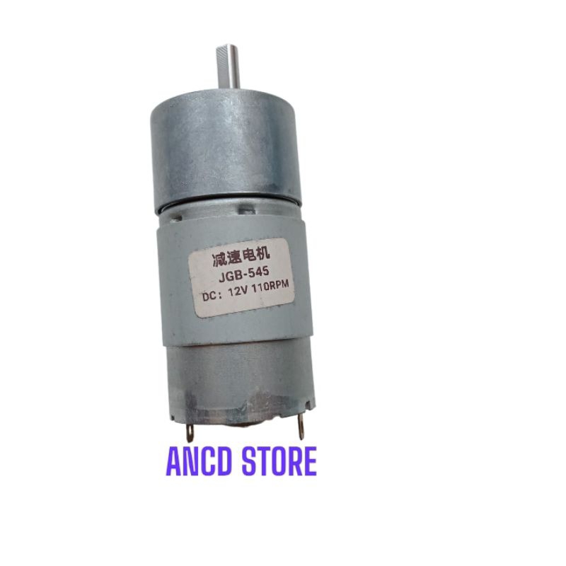 Gearbox DC 12V 110RPM 35W, Torsi Kuat DC Motor Gearbox Metal