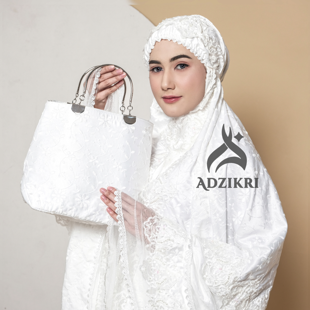 ADZIKRI - Mukena Dewasa Premium Prada Pengantin Susun Clarissa