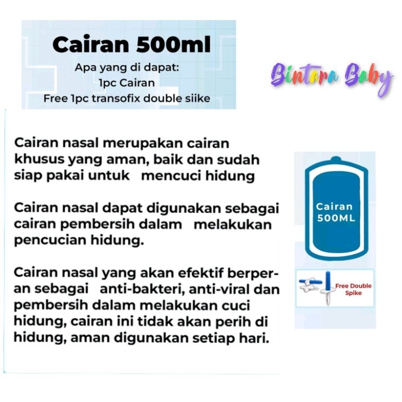 Cairan Pembersih Hidung 500ml Bonus Spike / Cuci Hidung / Cairan pencuci hidung