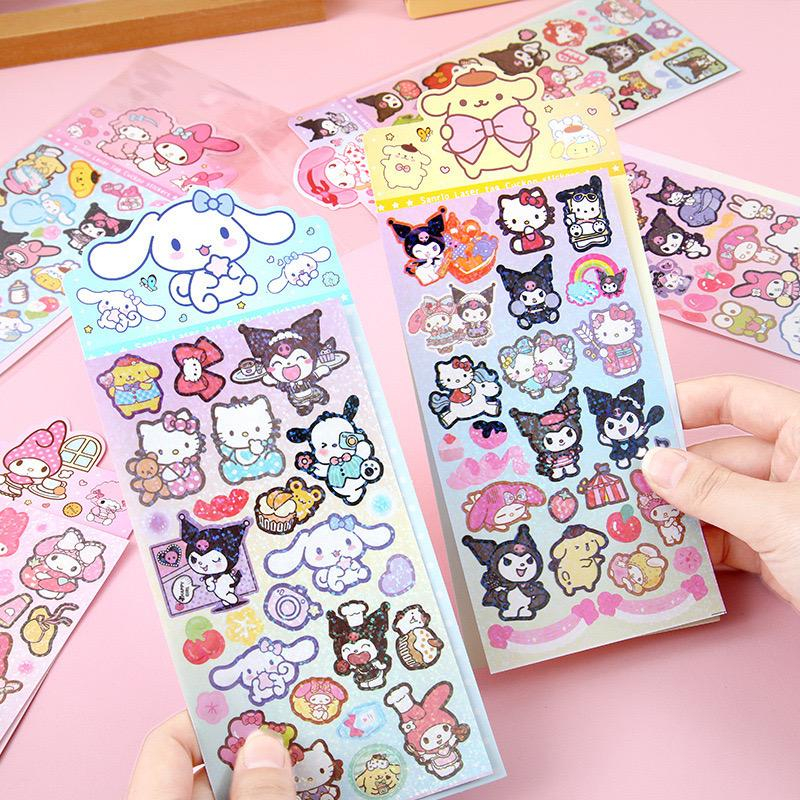 

Sticker Hologram Sanrio / Sticker Kuromi Cinnamorol Pompompurin Blink CUTE STICKER
