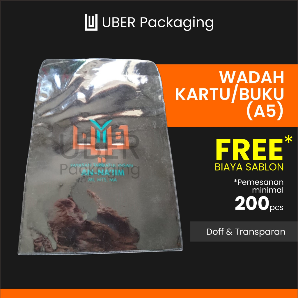 

Plastik Mika Wadah Kartu/Buku A5 [GRATIS SABLON]