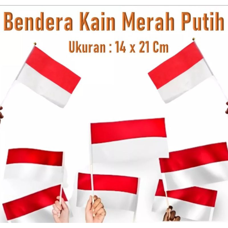 Bendera stik Merah Putih Plastik karnaval - Bendera Plastik Merah Putih Tangkai Bendera