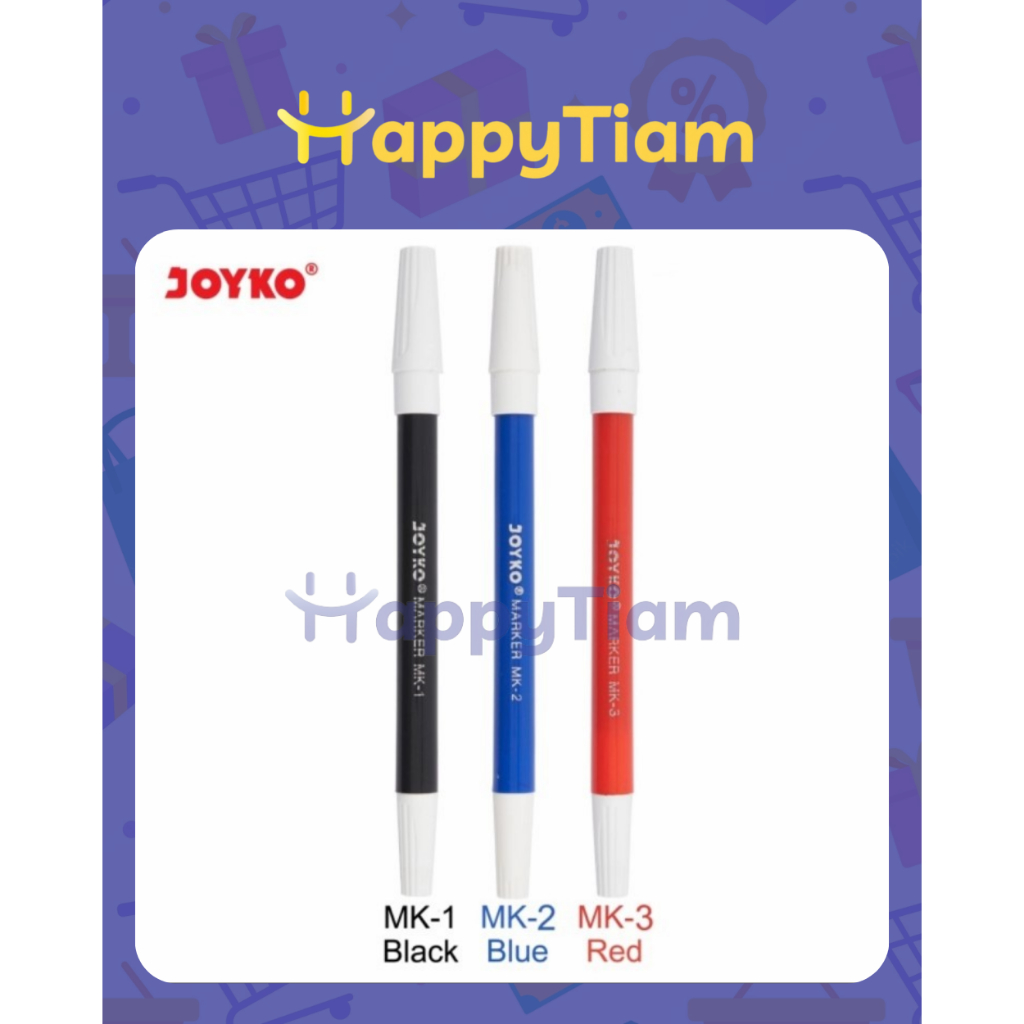 

SPIDOL MARKER MK JOYKO PENANDA PAPAN TULIS PUTIH 3 WARNA HITAM BIRU MERAH