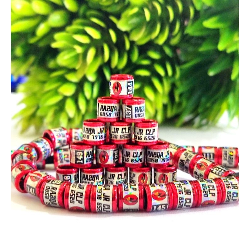 25 bijiRING BURUNG MURAI HOLOGRAM/RING BURUNG PESAN NAMA NO HP