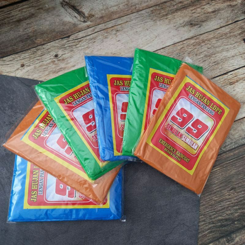 GROSIR | Jas Hujan 99 ATASAN Lengan Panjang/jas hujan plastik ponco/jas hujan ponco