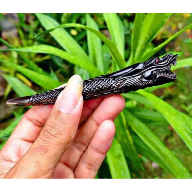 ONCE PIPA TANDUK KERBAU HITAM MANIS DAN BULE SUPER UKIR NAGA DAN MACAN PANJANG BERVARIASI