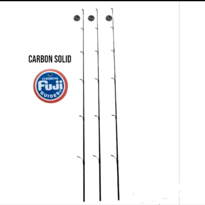 ujung joran carbon solid full fuji 165 & 180 Daido Athena /Ares Atack/Alexa/Super Sonic/Predator /Ke