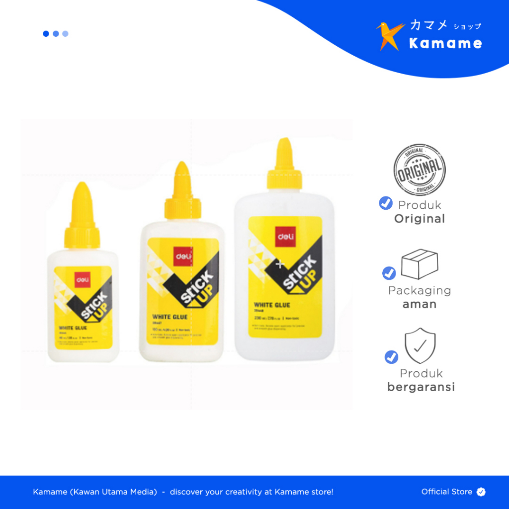 

Lem Cair Deli Pvac Stick Up Putih 120ml Dan 130ml - 39447,39448