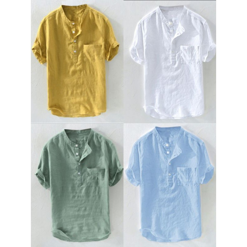 Baju koko kemeja pria koko kemeja koko pria Baju Kemeja Kasual Pria Muslim