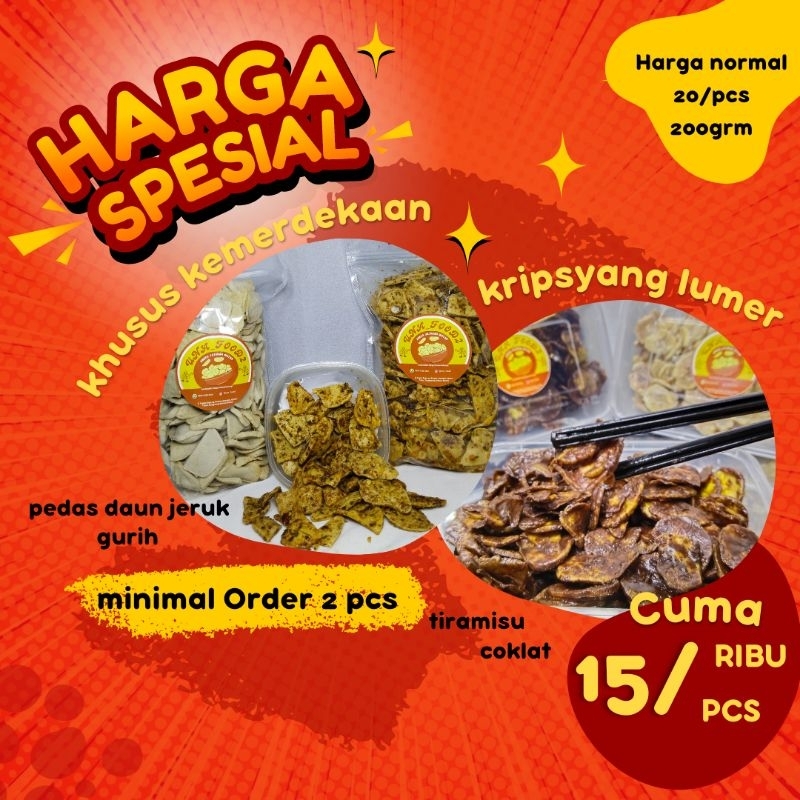 

kripik pisang|kripik basreng 200g bundling promo pemilu