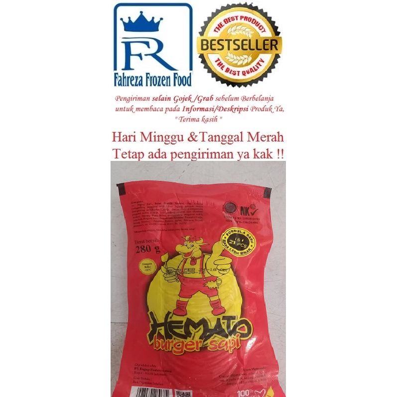 

Hemato Burger Sapi Mini 280 Gram Harga Promo