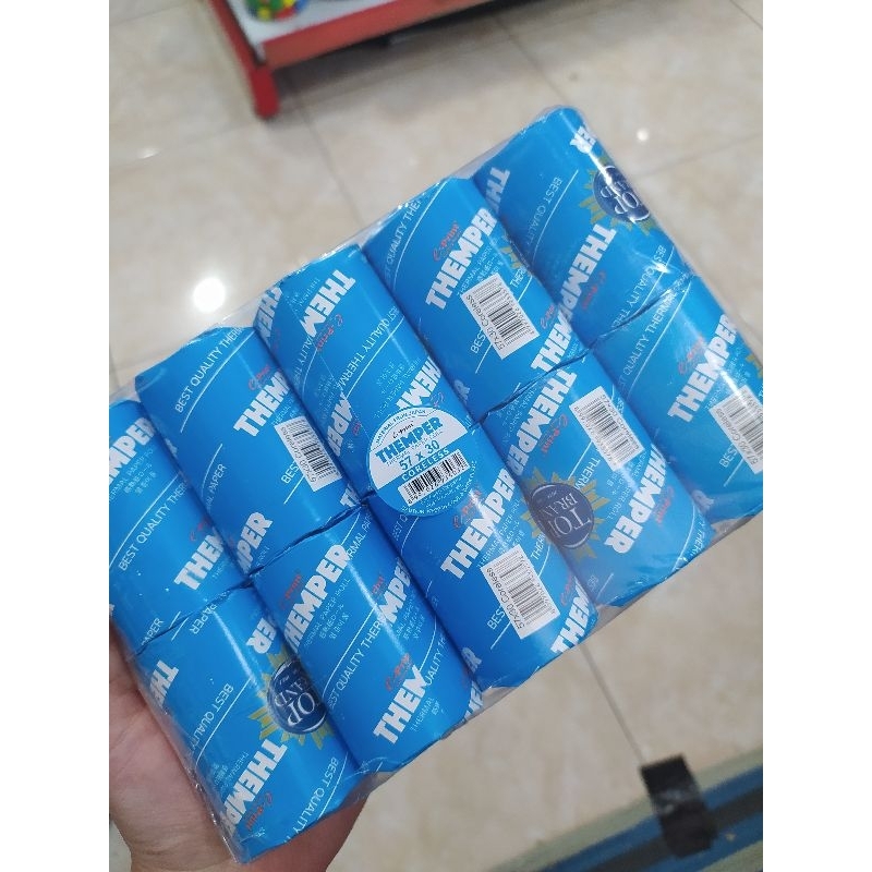 

( 1 pack/ 10 pcs) thermal / themper/ kertas rol kasir E-print 57 x 30