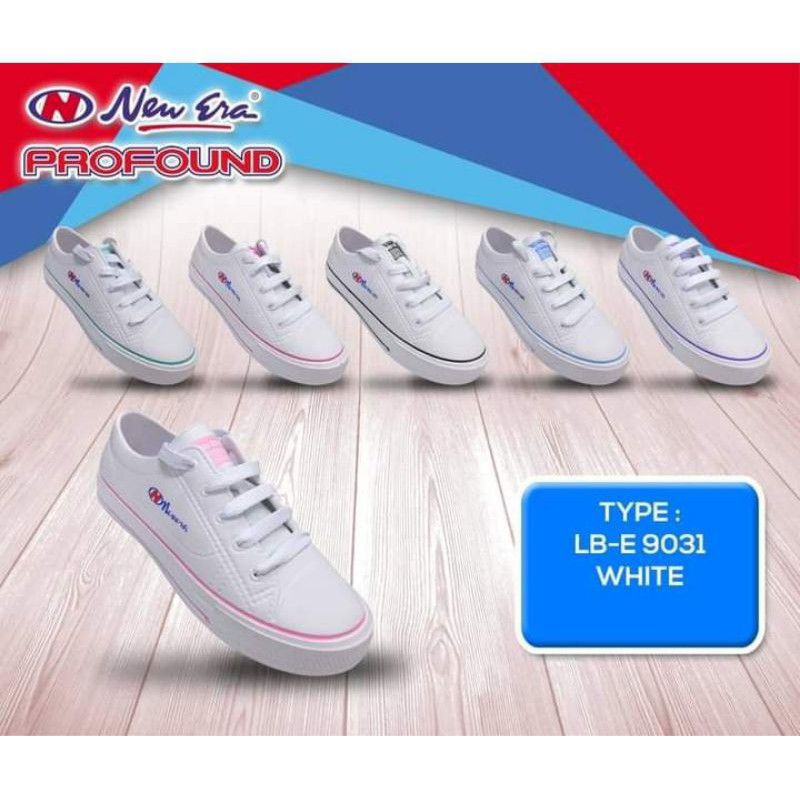 SEPATU TALI NEW ERA PUTIH / SEPATU KARET TALI NEW ERA LB E 9031 ORIGINAL