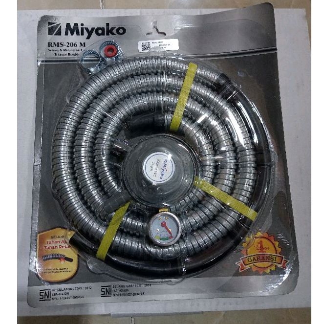 Regulator dan selang Gas Miyako / selang paket Miyako / RMS 206 M
