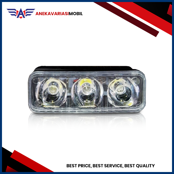 LAMPU SOROT LED VINYX 3 MATA TANPA KEDIP
