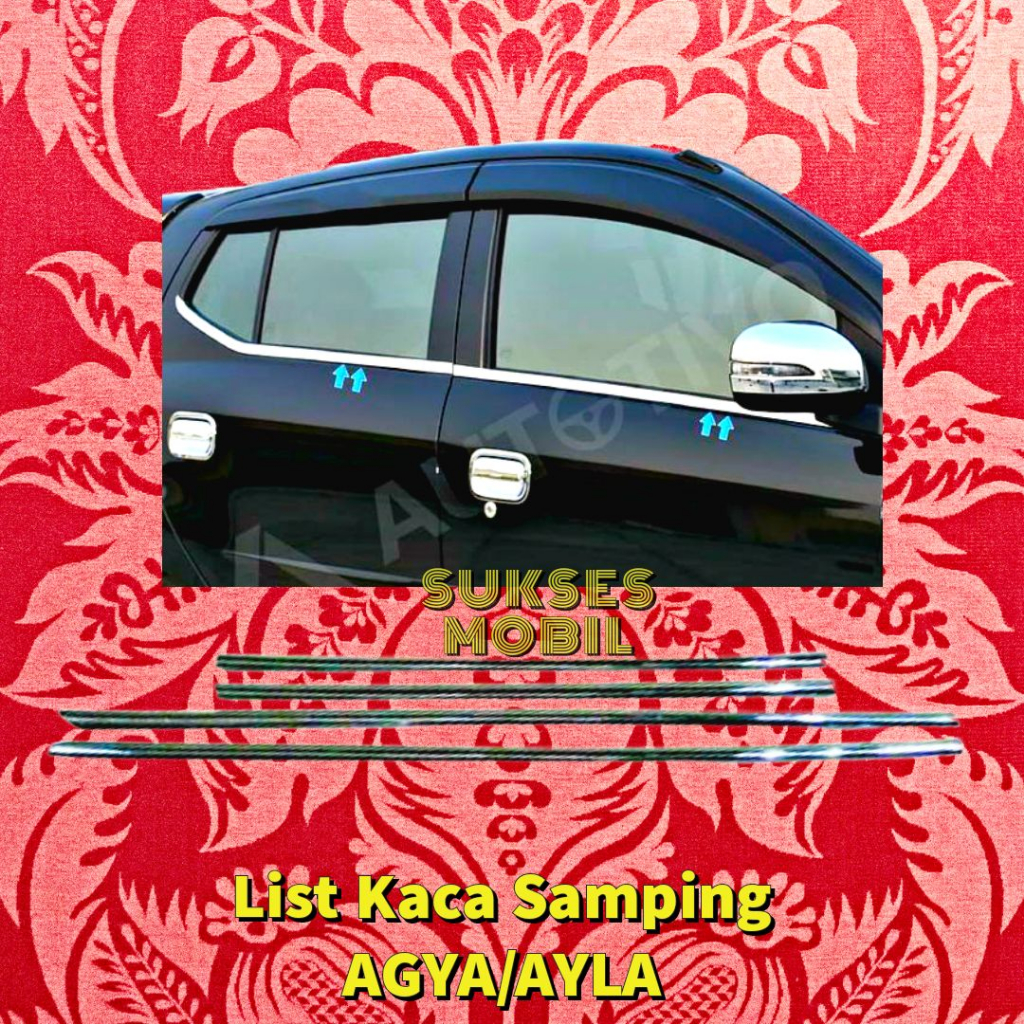 List Kaca Samping AGYA/AYLA Chrome