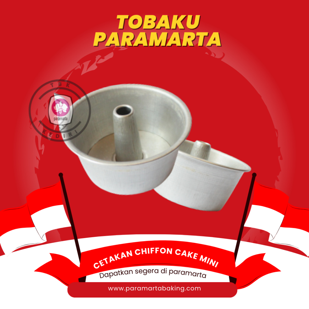 CETAKAN LOYANG CHIFFON CAKE MINI ALUMUNIUM ISI 3 PCS / CETAKAN CHIFFON CAKE / CETAKAN CHIFFON CAKE M