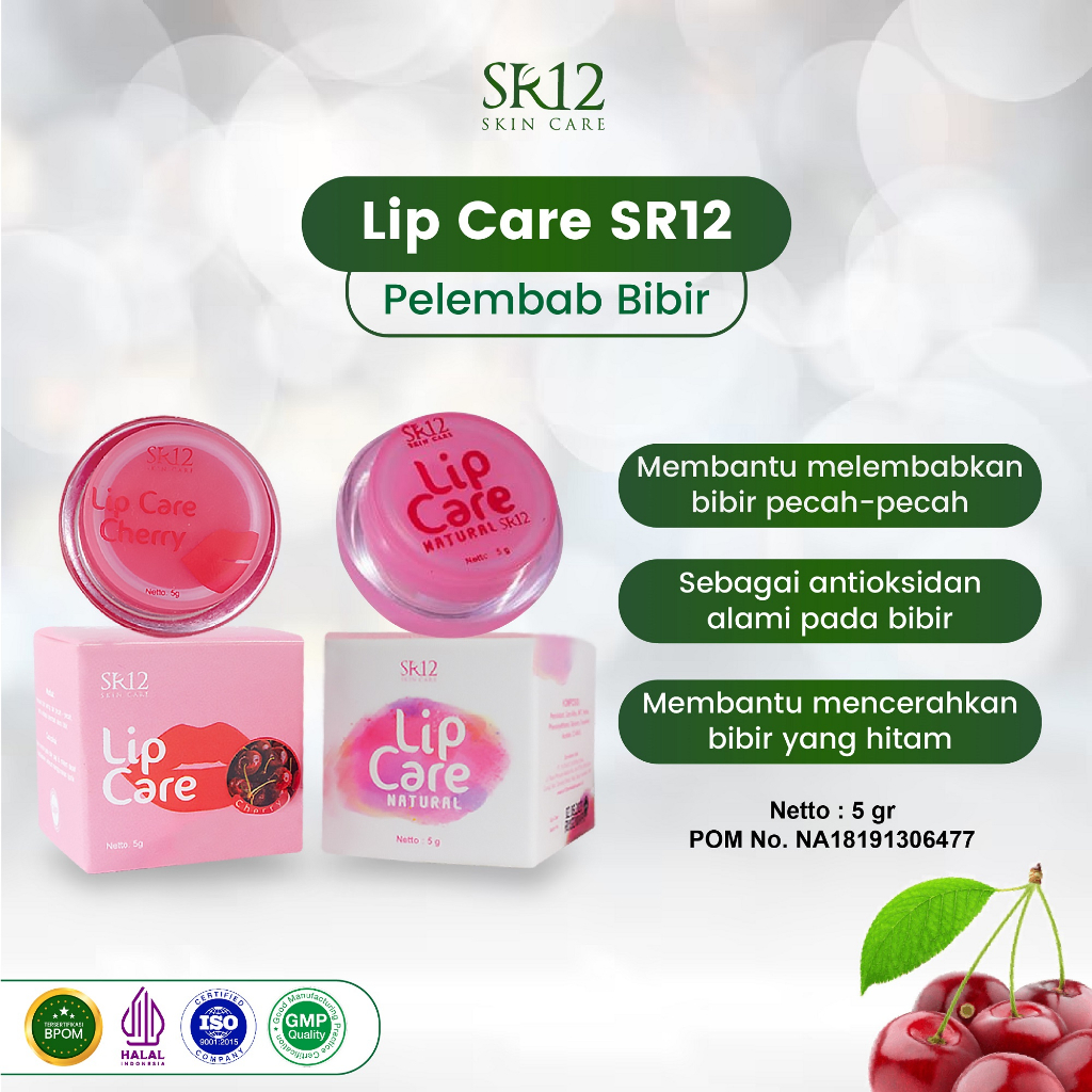 LIP CARE SR12 BEST SELLER.. PELEMBAB BIBIR / PEMERAH BIBIR PERMANEN / PEMERAH BIBIR PEROKOK / LIPCAR