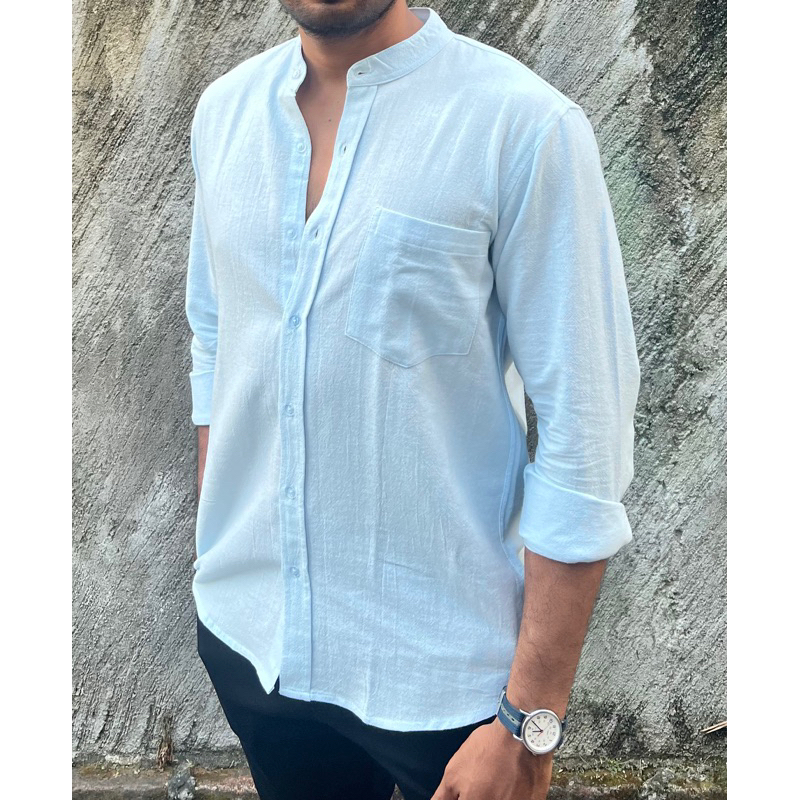 Kemeja Linen Pria Panjang