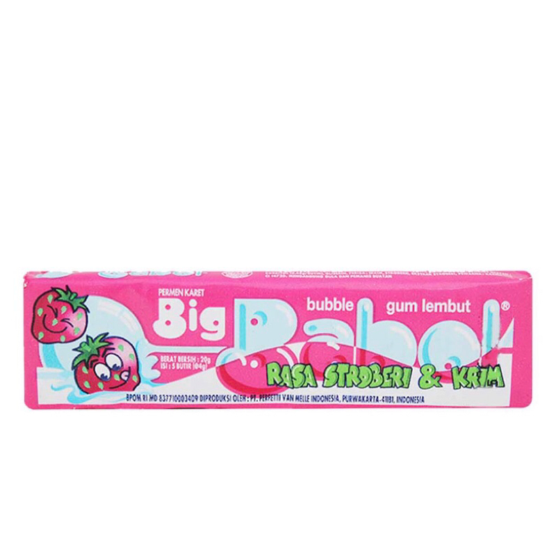 

Permen karet big babol Strawberry krim Tutti frutti blueberry melon anggur