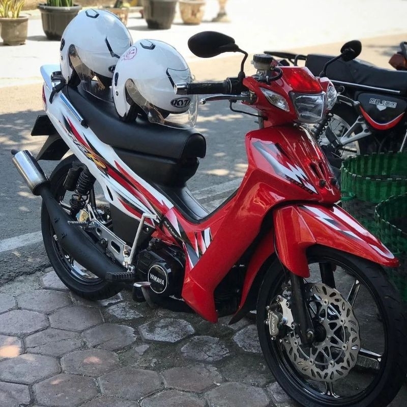 Striping lis sticker standar ORI yamaha fiz r fizr f1z r milenium merah putih stiker fizr milenium