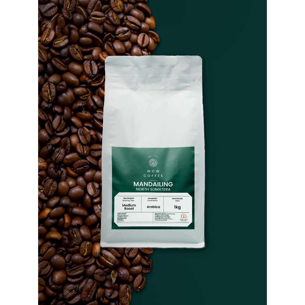 

Wow Coffee 1 kg Biji Kopi Premium Arabica Mandailing Roasted Bean