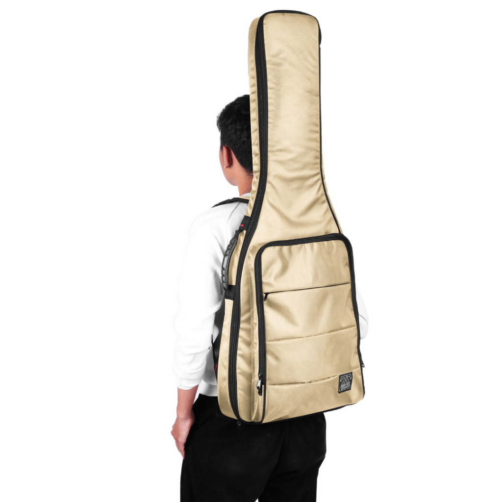 Zorc - Valen | Tas Gitar Elektrik Tahan Air | Softcase Gitar Listrik | Gigbag Cream