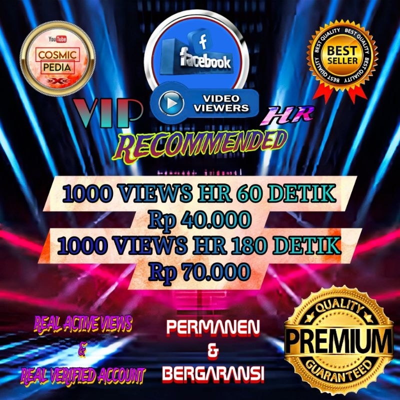 [PROMO] Viewers Facebook HR Recommended Engagement - For Monetization - High Quality | PERMANEN BERG