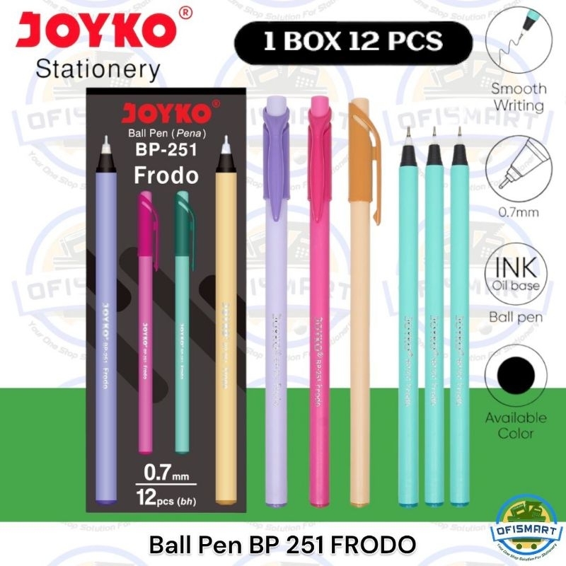 

Pulpen Joyko BP-251 Frodo 0.7mm | @1Ktk=12PCs