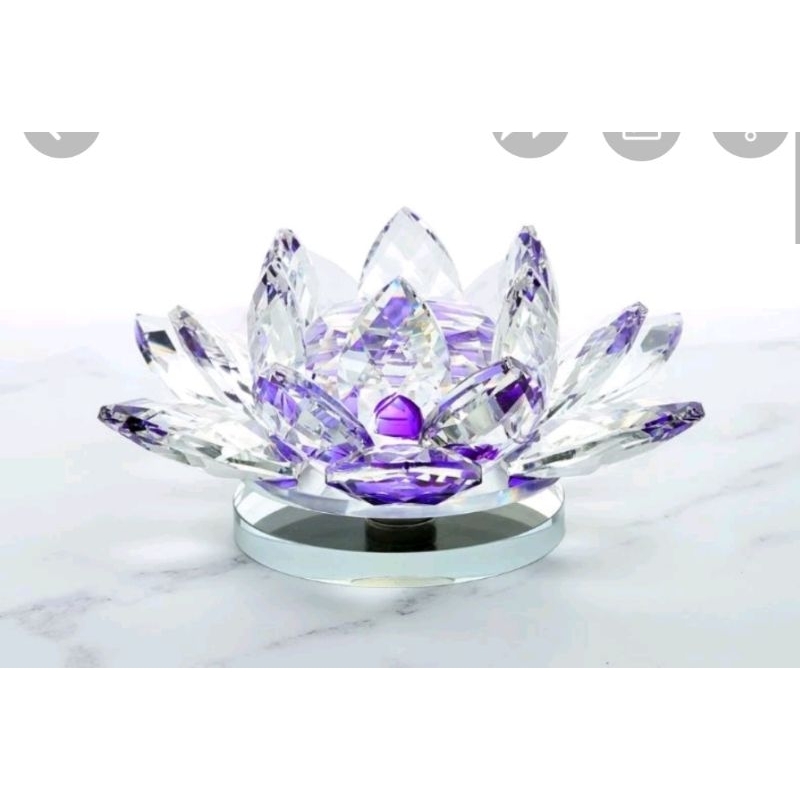 Pajangan Lotus kristal Capodimonte