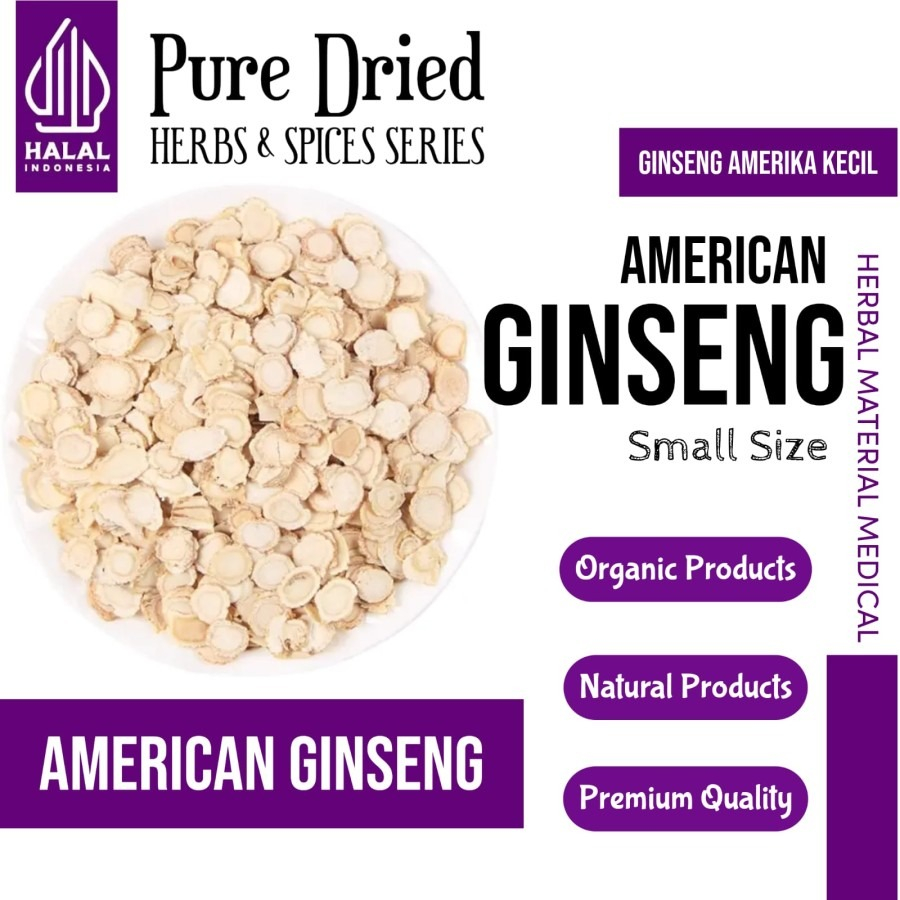 

ELIF TEA American Ginseng Root Tea / Akar Ginseng Amerika, Small Size for Tea