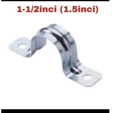klem plat 1-1/2" klem pipa plat besi 1.5" clamp U besi plat iron