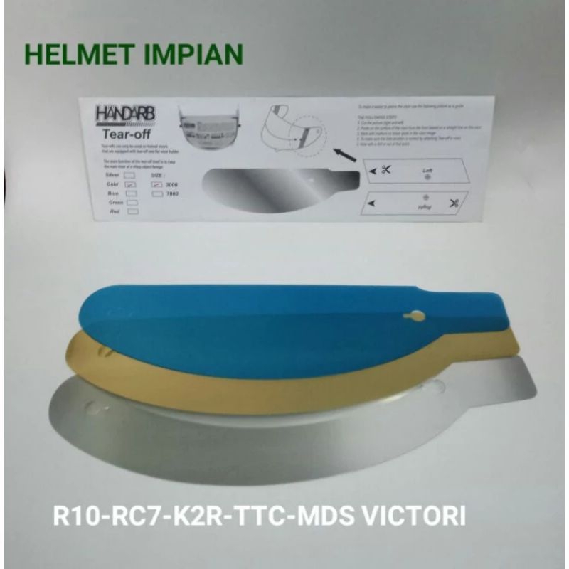 TEAR OFF KYT R10 / PELAPIS VISOR KYT R10