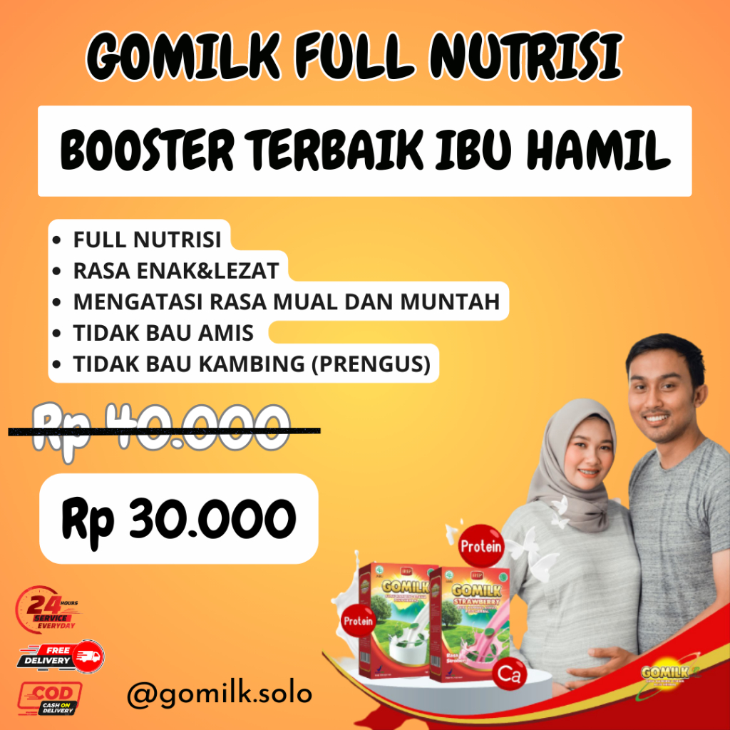 

SUSU BOOSTER IBU HAMIL GOMILK Susu Kambing Etawa Plus Herbal