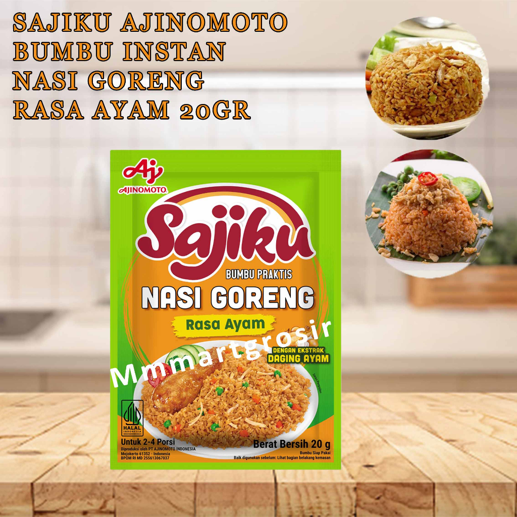 

Sajiku Ajinomoto / Bumbu Instan Nasi Goreng / Bumbu Masak Rasa Ayam / 20gr