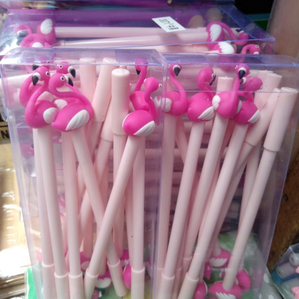 

12 lucu gel Diskon Jual pen pcs karakter flamingo