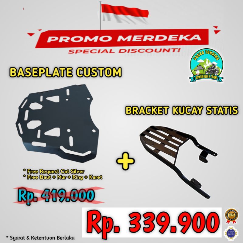 Paket Bracket Kucay Statis + Baseplate Custom Universal Baseplate Dufflebag Baseplate Box