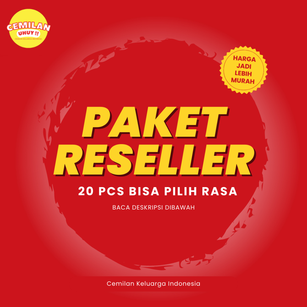 

NYEMIL UHUY! - PAKET RESELLER ISI 20 PCS - Cemilan Enak Jajanan Viral Cemilan Renyah Gurih Cemilan Kekinian