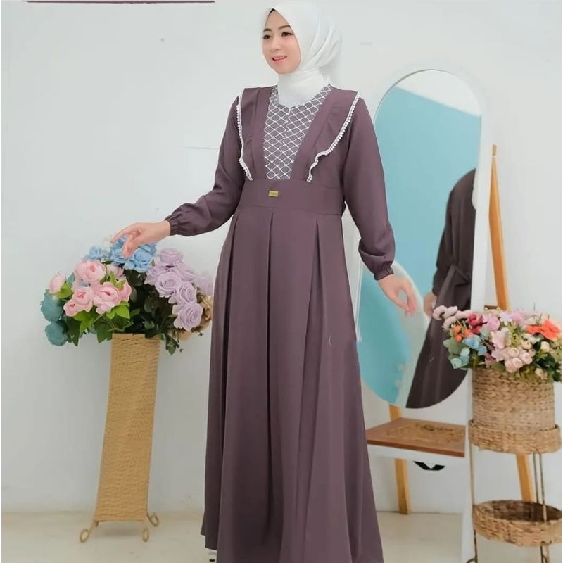 gamis crinkle/dress crinkle/shera crinkle ld 110 pb 143