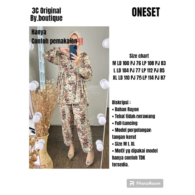 Oneset 3c Original Boutique Cantik
