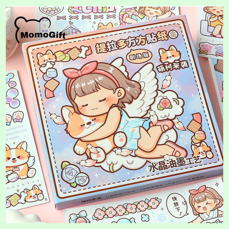 

Stiker Pack Set Dodogirl with Dog Story / Sticker Jurnaling 15 lembar TLD122